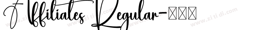 Affiliates Regular字体转换